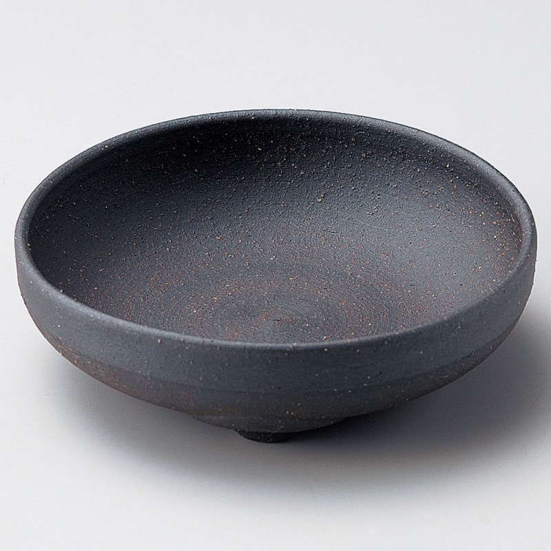 金正陶器 炭化4.5足付中鉢 1個(ご注文単位1個)【直送品】