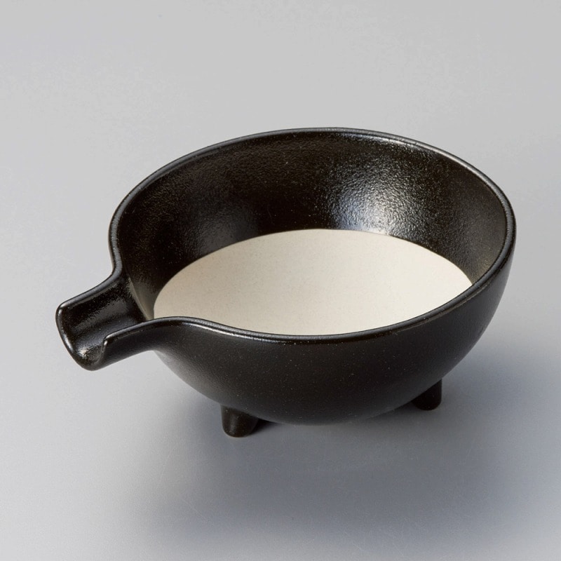 金正陶器 瀬戸黒片口薬味すり鉢(中) 1個(ご注文単位1個)【直送品】
