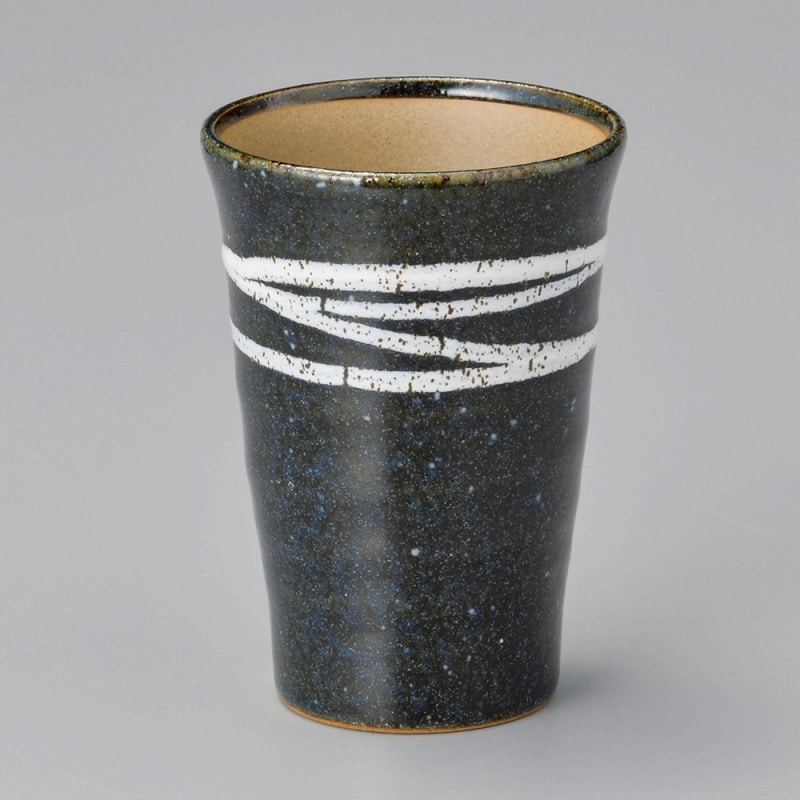 金正陶器 天目白ライン半ビスクビアカップ 1個(ご注文単位1個)【直送品】