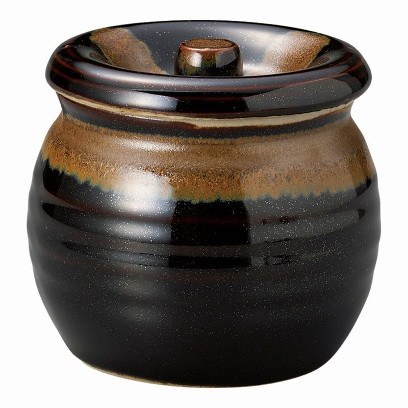 金正陶器 天目金流し2号蓋物 1個(ご注文単位1個)【直送品】