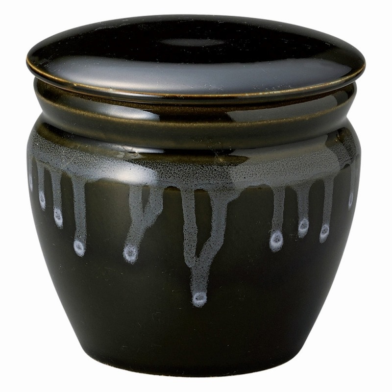 金正陶器 織部白流し密封蓋物(大) 1個(ご注文単位1個)【直送品】