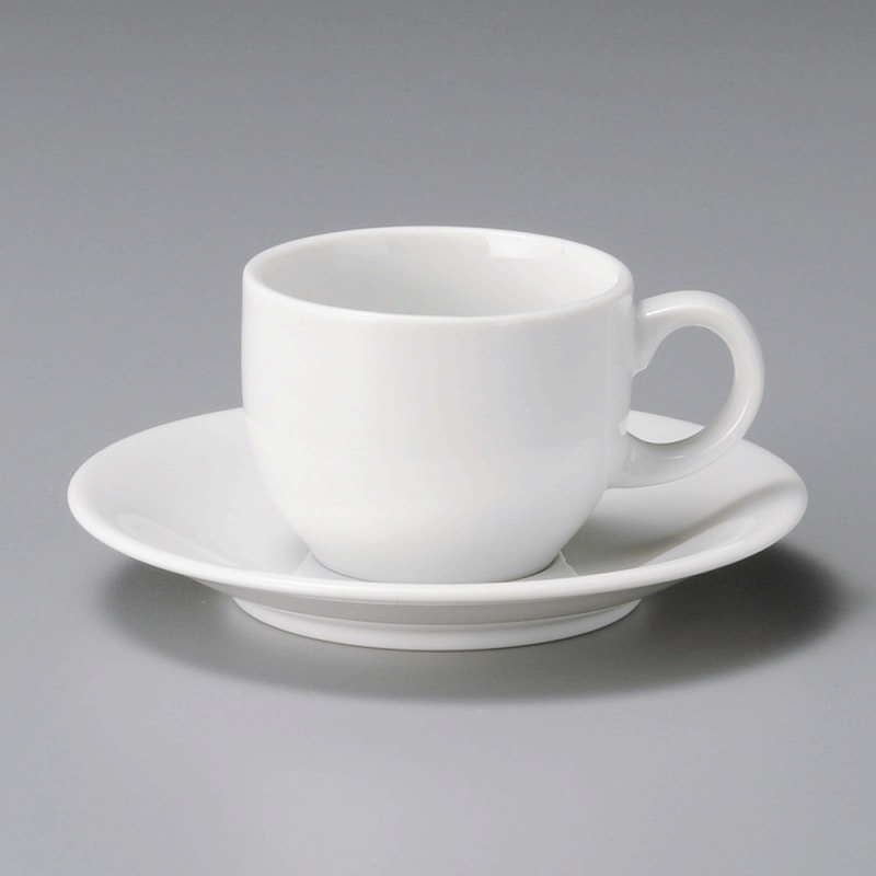 金正陶器 白磁PPデミタス受皿 ※ソーサー単品のみ 1個(ご注文単位1個)【直送品】