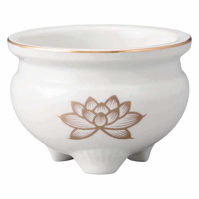 金正陶器 白金蓮4.0香炉 1個(ご注文単位1個)【直送品】