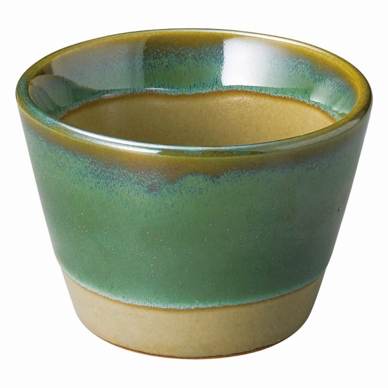 金正陶器 グリーン益子 そば千代口 1個(ご注文単位1個)【直送品】