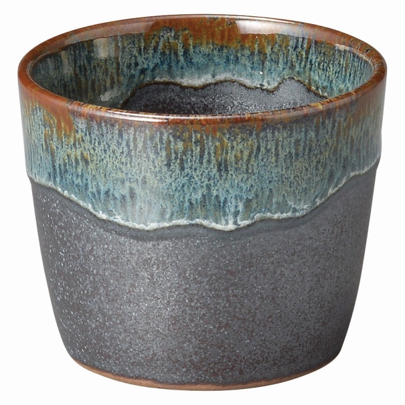 金正陶器 ブルー鉄釉 そば千代口 1個(ご注文単位1個)【直送品】