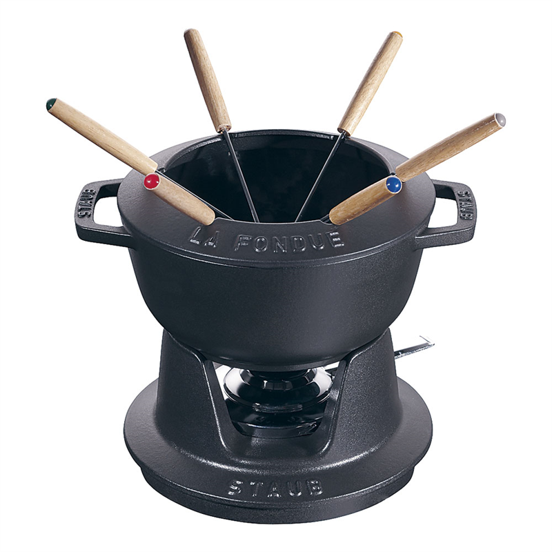 ストウブ フォンデュセット 18cm 40511-971 黒 1箱(ご注文単位1箱)【直送品】