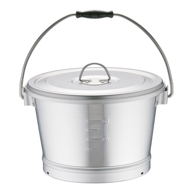 アルマイト 丸型一重食缶(にぎり1ヶ付) 212 (8L) 1個(ご注文単位1個)【直送品】