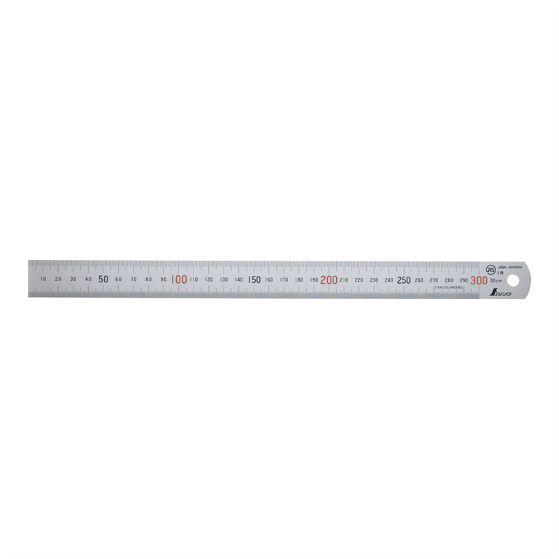 シルバー直尺 №13013 30cm 1個(ご注文単位1個)【直送品】