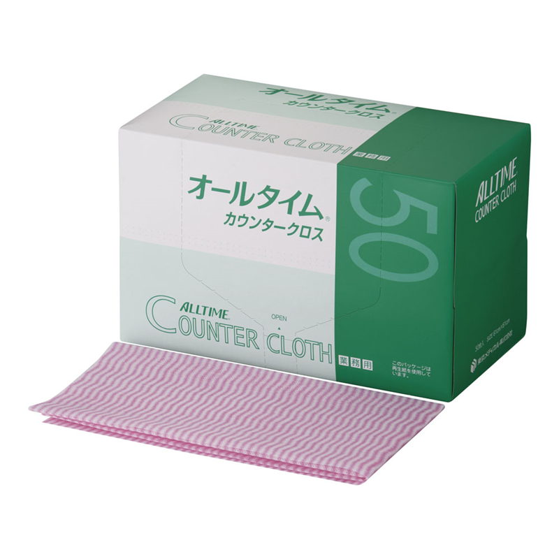 オールタイムカウンタークロスFT-151 レギュラー大判 ピンク 1箱(ご注文単位1箱)【直送品】