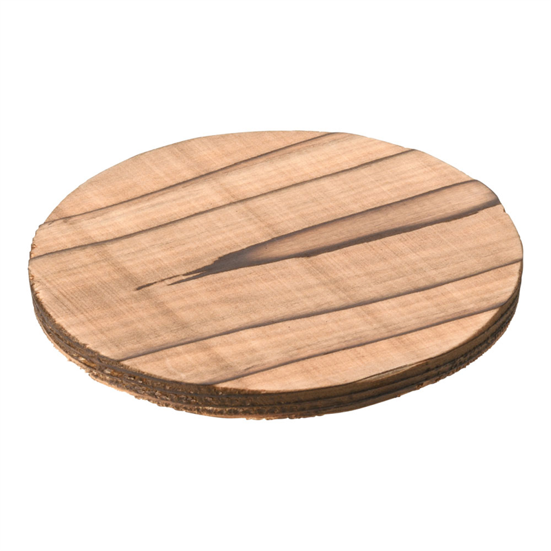 焼杉 丸敷板 小 (12cm) 1個(ご注文単位1個)【直送品】