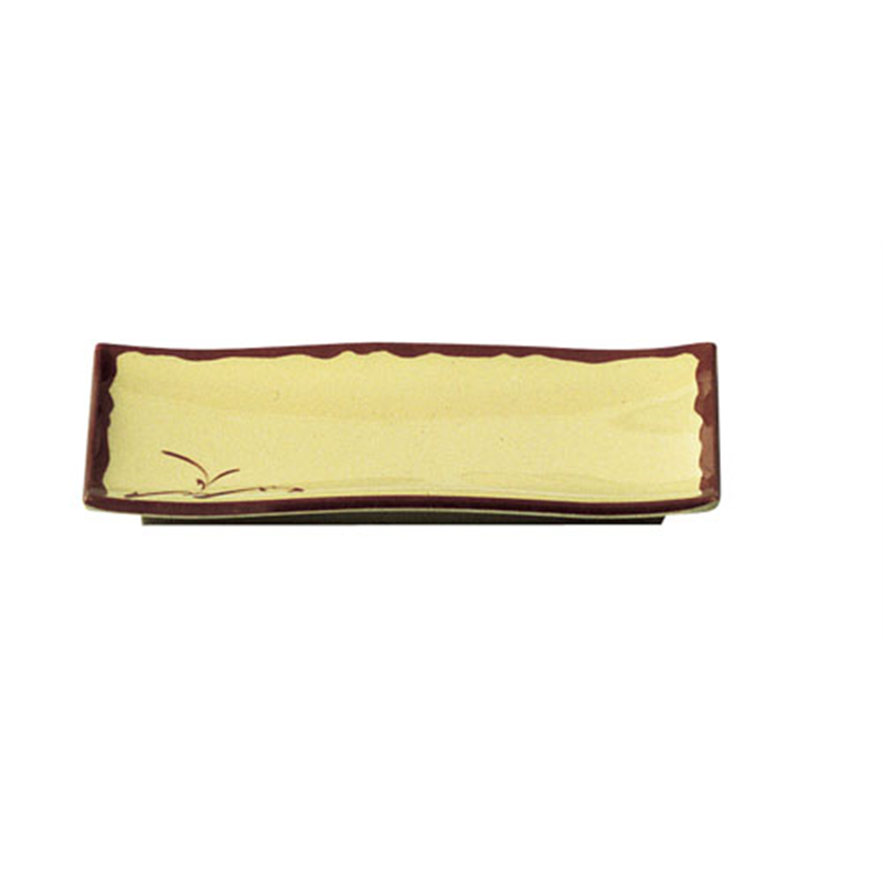 メラミン「織部」　角皿　（中） OB-16 1袋（ご注文単位1袋）【直送品】
