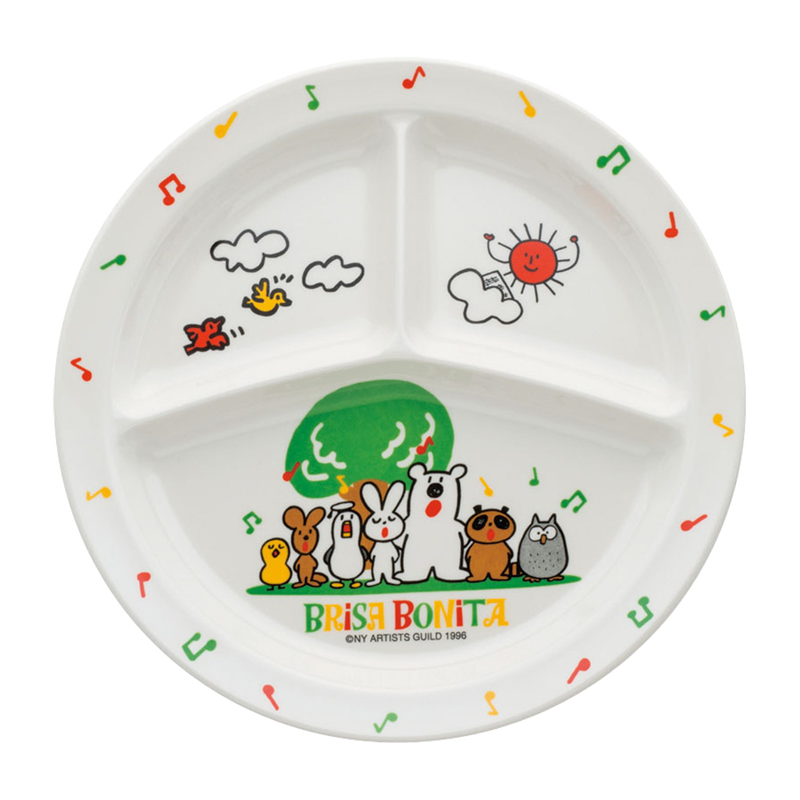 メラミンお子様食器「ブリサボニータ」 丸ランチプレート 1個(ご注文単位1個)【直送品】