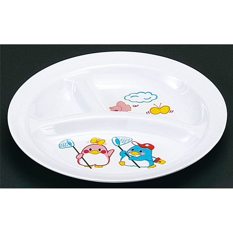 メラミンお子様食器「ベン&ベティー」 BB-1 丸ランチ皿(大) 1袋(ご注文単位1袋)【直送品】