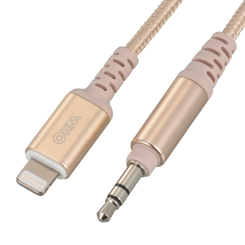 オーム電機 SIP-L18SPT-N 01-7093 AudioCommφ3.5mmオーディオ変換ケーブル 高耐久 1.8m(ご注文単位1袋)【直送品】