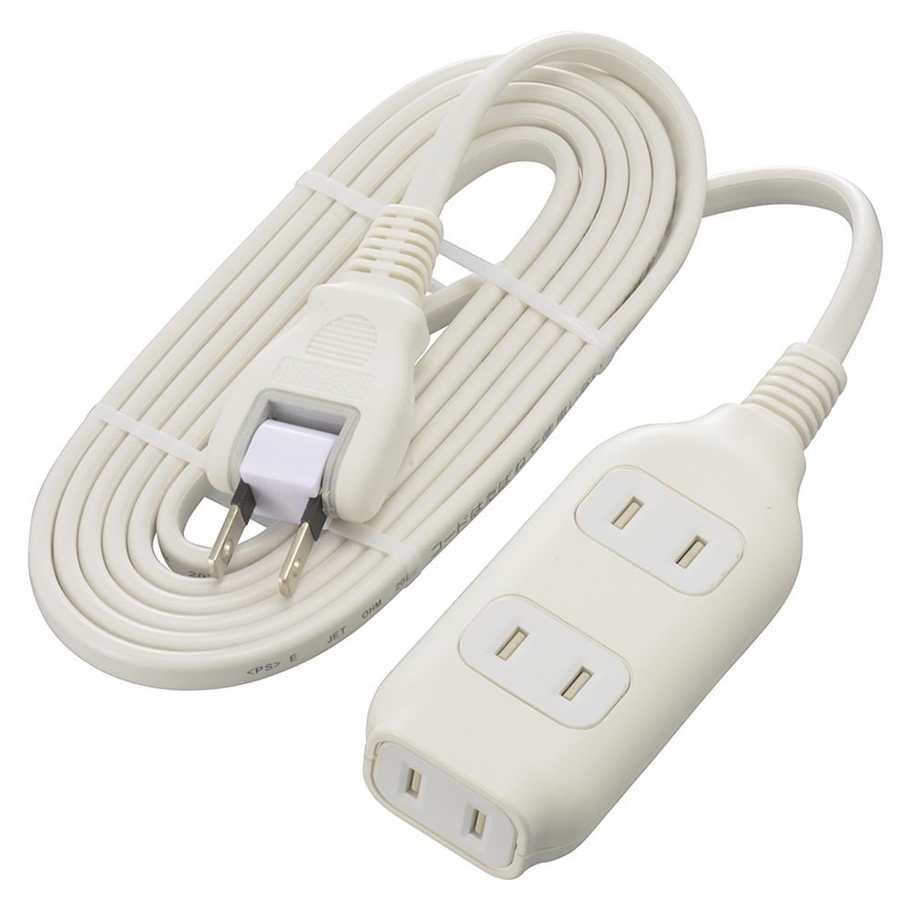 オーム電機 3個口タップ マグネット付き 2m 1個（ご注文単位1個）【直送品】