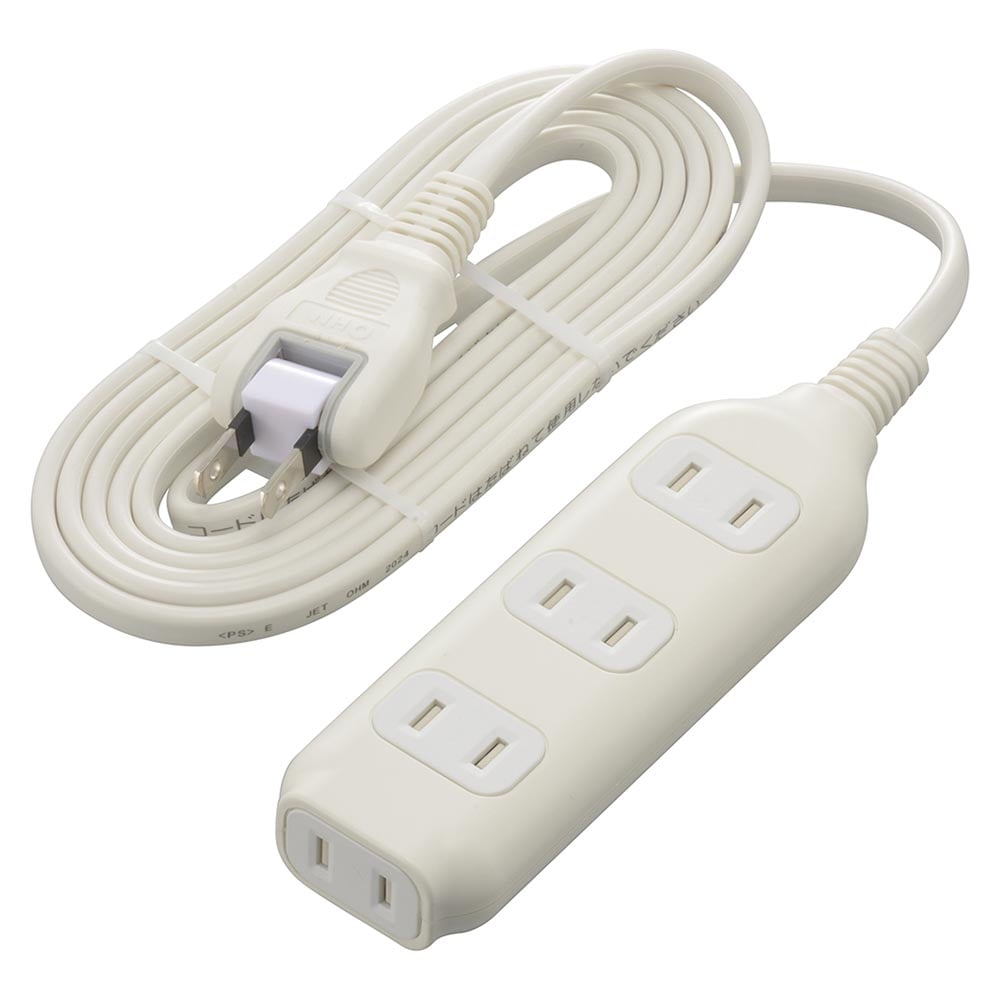 オーム電機 4個口タップ 2m 1個（ご注文単位1個）【直送品】