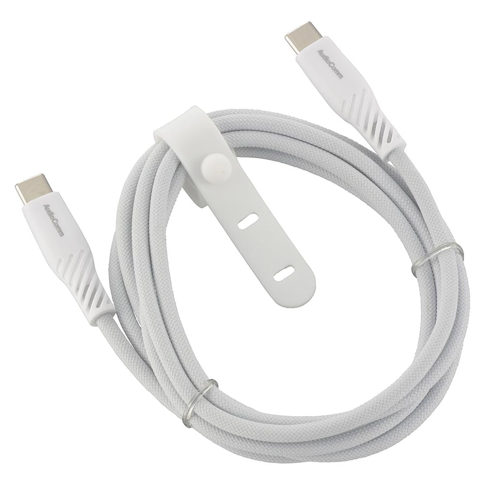 オーム電機 AudioComm さらさらUSBケーブル PD対応 Type-CtoC 1.5m 1個（ご注文単位1個）【直送品】