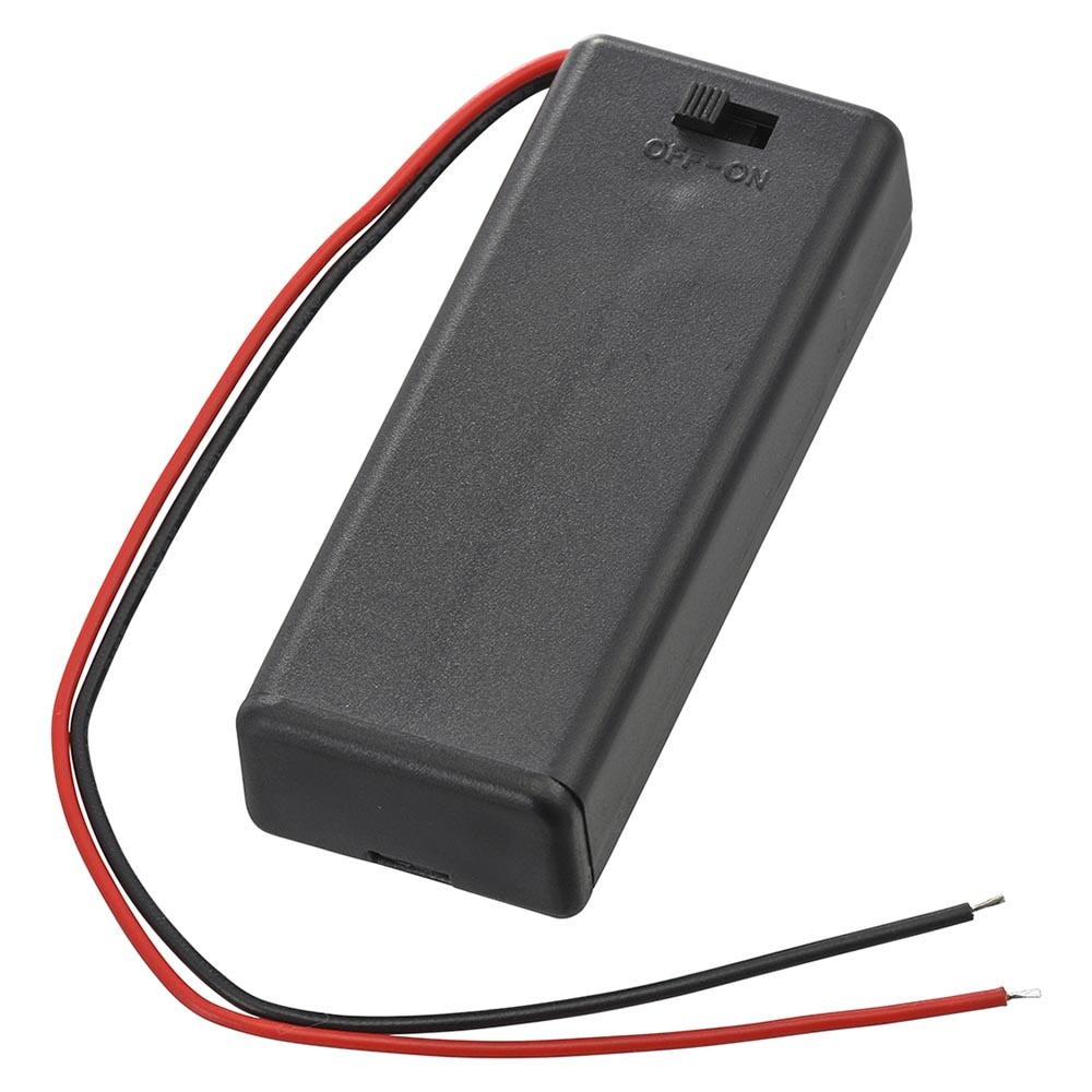 オーム電機 電池ケース 単4×2コ用 スイッチ・カバー付 1個（ご注文単位1個）【直送品】