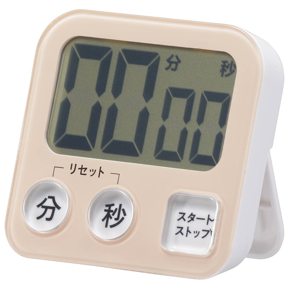 オーム電機 大画面デジタルタイマー ピンク 1個(ご注文単位1個)【直送品】
