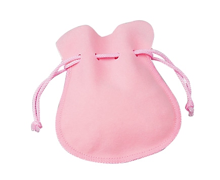 PO-02-XS-PINK スエード巾着ポーチXSサイズ　ピンク 50枚/束 （ご注文単位1束）【直送品】