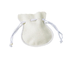 PO-03-S-WH 合皮巾着ポーチSサイズ ホワイト 50枚/束 (ご注文単位1束)【直送品】