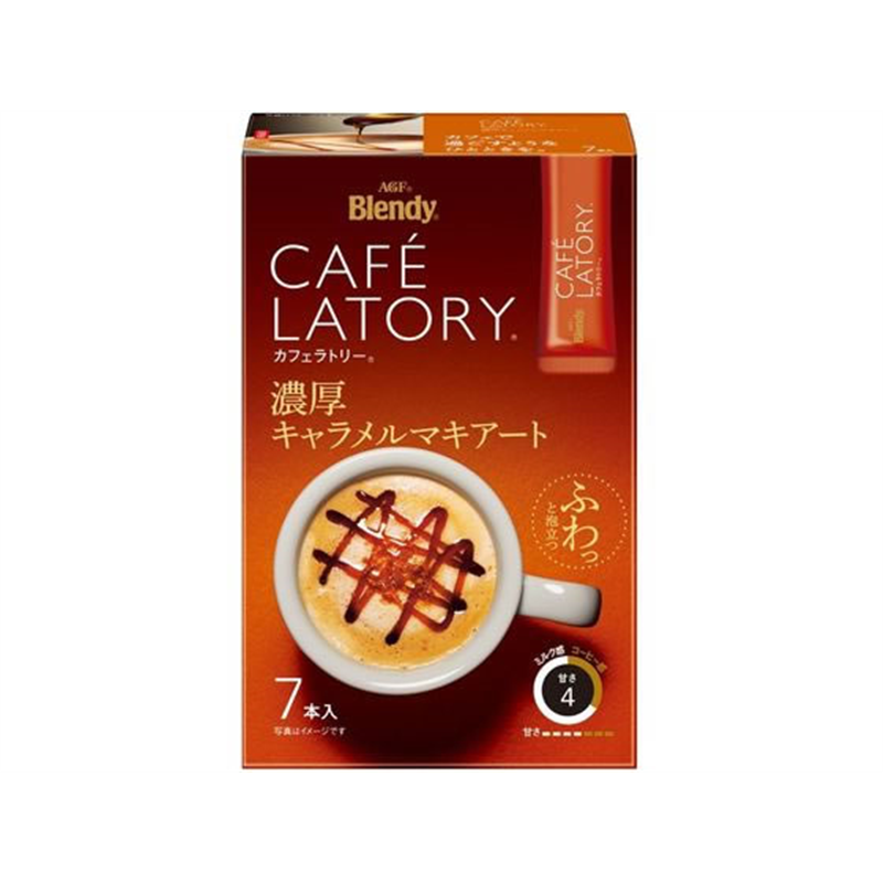 AGF ブレンディ カフェラトリー スティック 濃厚キャラメルマキアート 7本 1箱※軽(ご注文単位1箱)【直送品】
