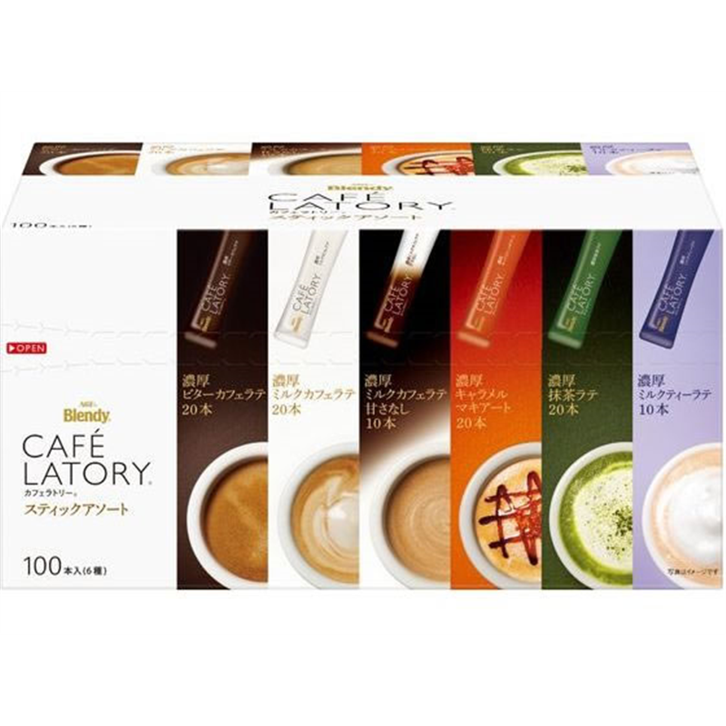 AGF ブレンディ カフェラトリー スティック アソート 100本 1箱※軽(ご注文単位1箱)【直送品】