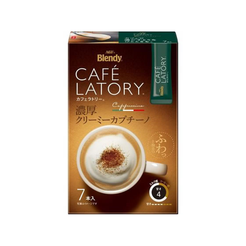 AGF ブレンディ カフェラトリー スティック 濃厚クリーミーカプチーノ 7本 1箱※軽(ご注文単位1箱)【直送品】