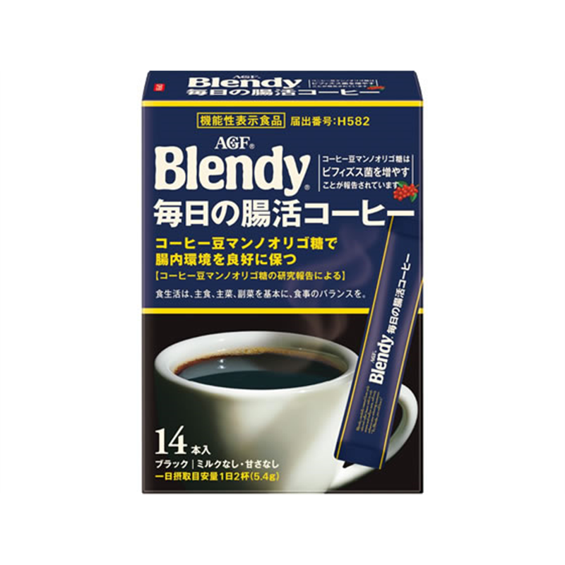 AGF ブレンディ ブラック 毎日の腸活コーヒー 14本 1箱※軽（ご注文単位1箱)【直送品】