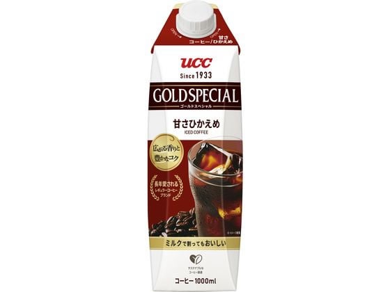 UCC ゴールドスペシャル アイスコーヒー 甘さひかえめ 1000ml 1本※軽（ご注文単位1本)【直送品】