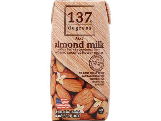 ハルナプロデュース 137degrees アーモンドミルクオリジナル 180ml 1本※軽(ご注文単位1本)【直送品】
