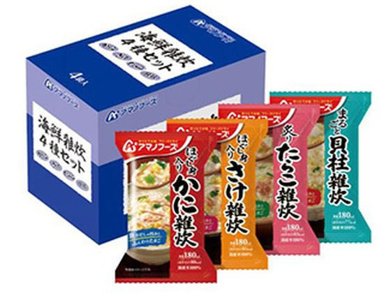 アマノフーズ 海鮮雑炊 4種セット 4食入 1箱※軽(ご注文単位1箱)【直送品】