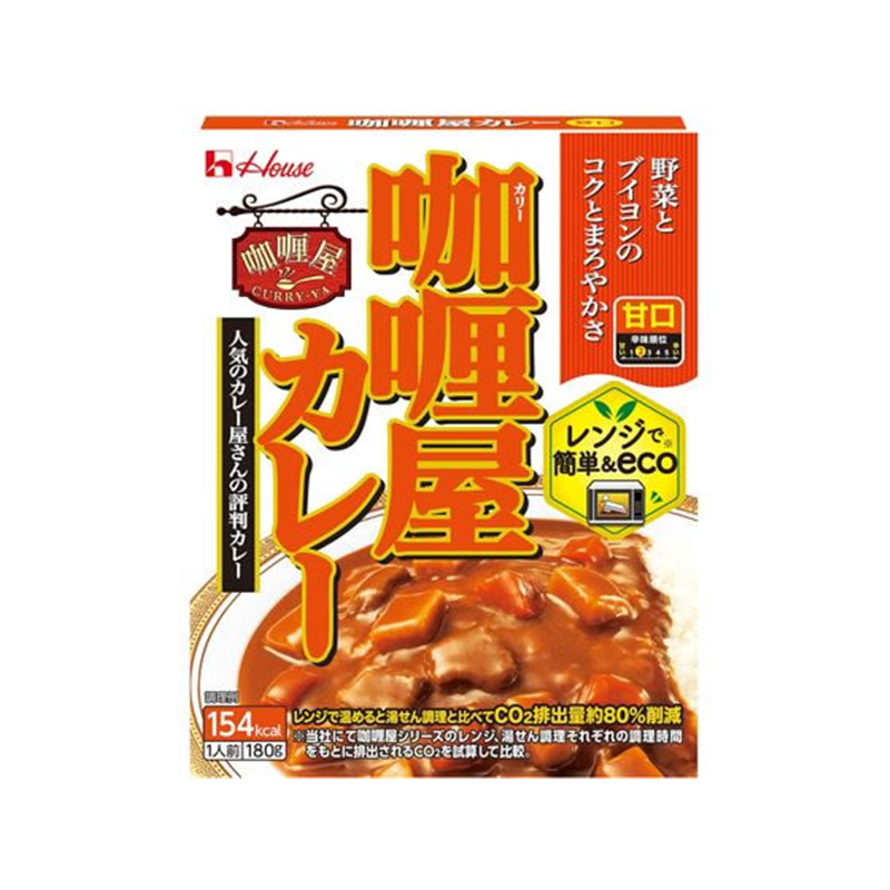 ハウス食品 カリー屋 カレー 甘口 180G 1個※軽（ご注文単位1個)【直送品】