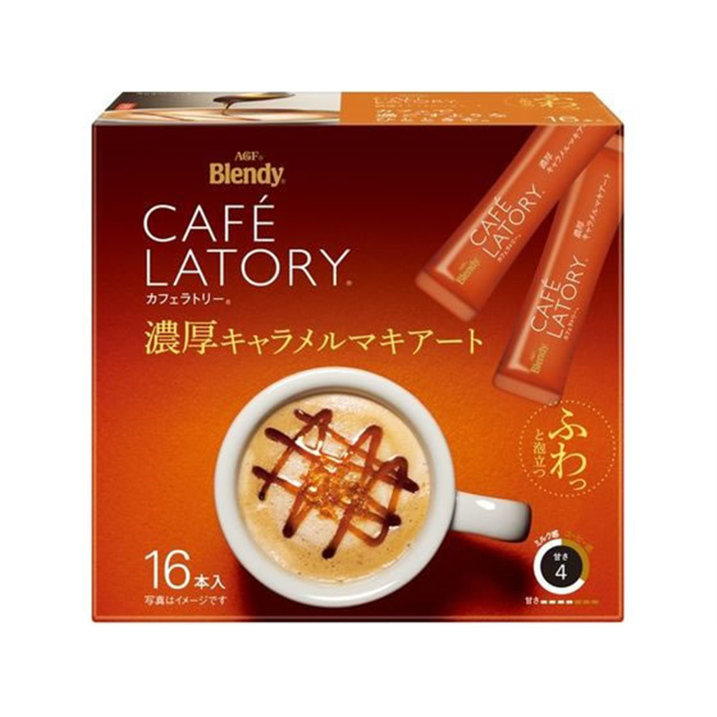 AGF カフェラトリー スティック 濃厚キャラメルマキアート 16本 51645 1個※軽(ご注文単位1個)【直送品】