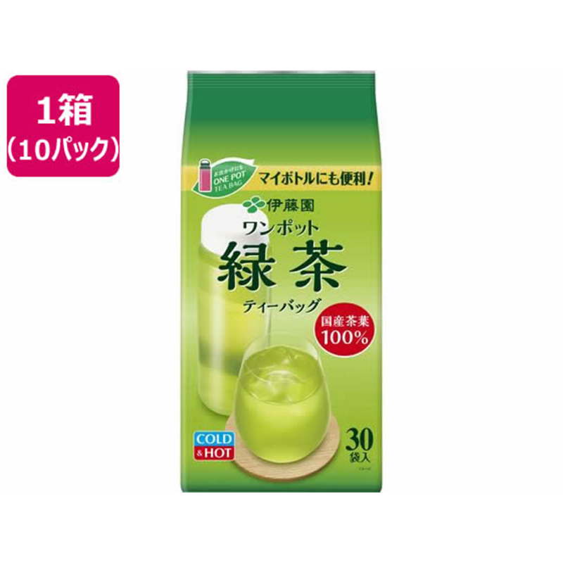 伊藤園 ワンポットエコティーバッグ 抹茶入り緑茶30袋×10パック 1箱※軽(ご注文単位1箱)【直送品】