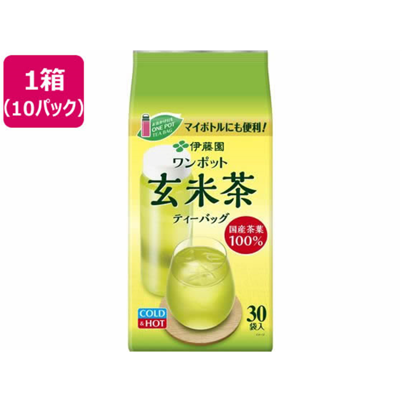 伊藤園 ワンポットエコティーバッグ 玄米茶30袋×10パック 1箱※軽(ご注文単位1箱)【直送品】
