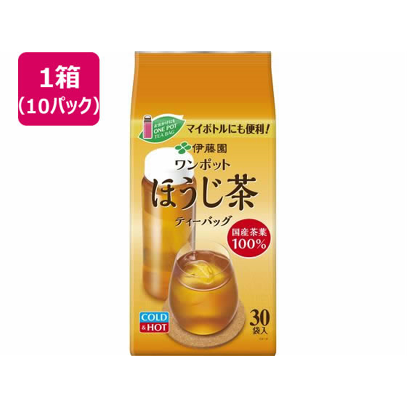 伊藤園 ワンポットエコティーバッグ ほうじ茶30袋×10パック 1箱※軽(ご注文単位1箱)【直送品】