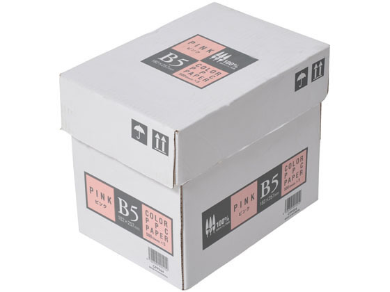 APPJ カラーコピー用紙 ピンク B5 500枚×5冊 CPP004 1箱(ご注文単位1箱)【直送品】