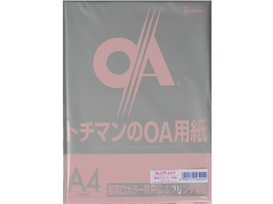 SAKAEテクニカルペーパー 極厚口カラーPPC A4 ピンク 50枚×5冊 1束(ご注文単位1束)【直送品】