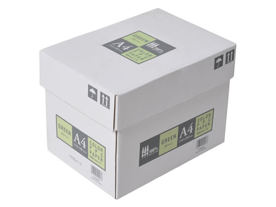 APPJ カラーコピー用紙 グリーン A4 500枚×5冊 CPG001 1箱(ご注文単位1箱)【直送品】