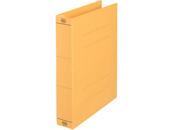 プラス フラットファイル厚とじ ノンステッチ A4タテ イエロー 10冊 1袋(ご注文単位1袋)【直送品】
