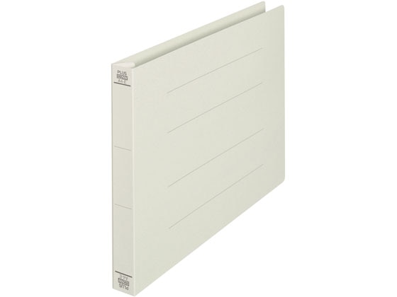 プラス フラットファイル厚とじ ノンステッチ A4ヨコ グレー NO.022NW 1冊(ご注文単位1冊)【直送品】