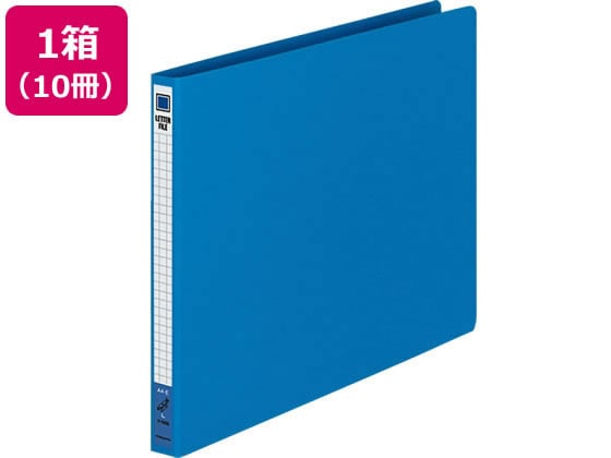 コクヨ レターファイル(色厚板紙) A4ヨコ とじ厚12mm 青 10冊 1箱(ご注文単位1箱)【直送品】