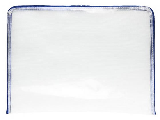 ソニック メッシュケース B4 がばっと180°開く ブルー FL-7902-B 1個(ご注文単位1個)【直送品】