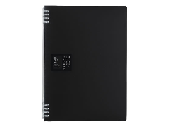 キングジム リングノート テフレーヌ A4 黒 9856TTEクロ 1冊(ご注文単位1冊)【直送品】