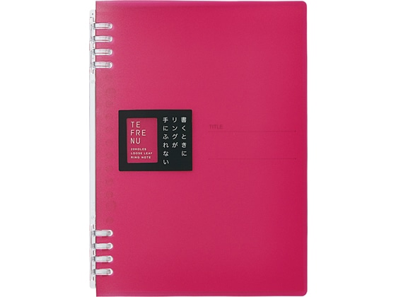 キングジム リングノート テフレーヌ A5 ピンク 9854TTEヒン 1冊(ご注文単位1冊)【直送品】
