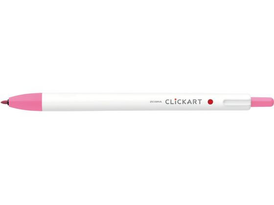 ゼブラ ノック式水性カラーペン クリッカート ピンク WYSS22-P 1本(ご注文単位1本)【直送品】
