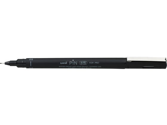 三菱鉛筆 水性サインペン 極細03 黒 PIN103.24 1本(ご注文単位1本)【直送品】