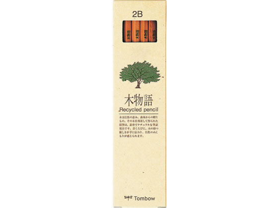 トンボ鉛筆 リサイクル鉛筆 木物語 2B 12本入 LA-KEA2B 1打(ご注文単位1打)【直送品】