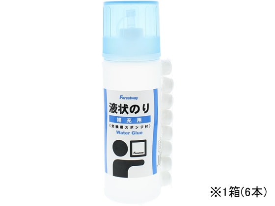 Forestway 液状のり補充用 400ml 6本 1箱(ご注文単位1箱)【直送品】
